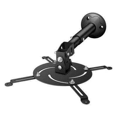 STEREN STV-020 SOPORTE DE PROYECTOR, Brazo Ajustable Negro, Incluye todo lo necesario para su fácil instalación. 
