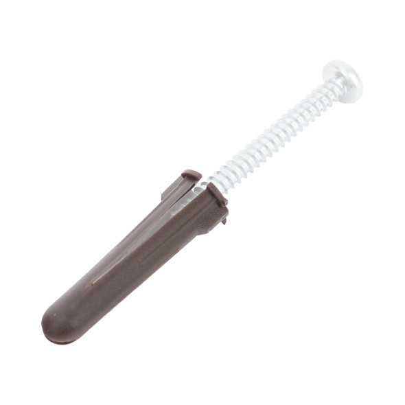 THORSMAN TP-2B Taquete café 5/16" para tornillo 10mm x 1 3/4" (100pzs) (1104-04100)/ Doble expansión para máxima sujeción en concreto/ Cuello evita hundimiento en perforaciones profundas 