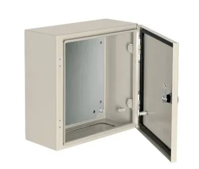 VOLTECK GAME-3030 Gabinete metálico, 300 x 300 mm Fabricado en acero con empaque de poliuretan Bisagras que permiten una abertura de 90° Cierre con llave tipo palomilla Para protección de equipos eléctricos