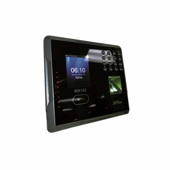ZKTECO MB160ID Lector de Reconocimiento Facial, Tarjeta y Huella Digital / 1500 Rostros / 1500 huellas / Lector de tarjetas de proximidad / Soporta DDNS con BIOTIMEPRO / Función ADMS INCLUIDA