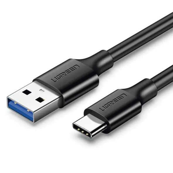 UGREEN 20884 Cable USB-A a USB-C | 2 Metros | Carga y Sincronización de Datos | Carga Rápida 60W | Datos 5 Gbps | QC 3.0/2.0 | FPC | AFC | Protección Integrada | Duradero y Flexible| Caja ABS | Cubierta de TPE | Color Negro.