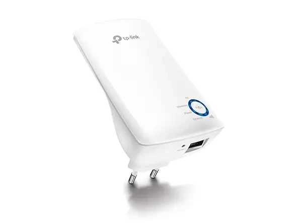 TP-LINK TL-WA850RE - Repetidor inalámbrico universal de señal WiFi, hasta 300Mbps en 2.4GHz, con 2 antenas internas, 1 puerto RJ45, modo extensor de rango y punto de acceso.
