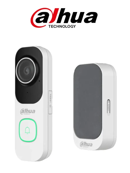 DAHUA DH-VDKP01-WG - Kit Timbre Inteligente Inalámbrico, Wifi 2.4 Ghz, Cámara de 4MP, Compatible con DMSS, Ranura Micro SD - Funcionamiento con redes Wi-Fi 2.4 GHz y emparejamiento Bluetooth.