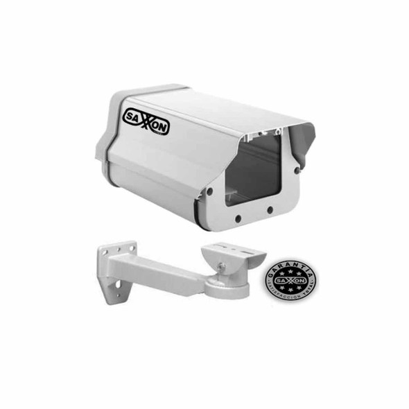 SAXXON HO605SHK - Kit de gabinete blanco tipo FLIP OPEN y brazo / Tipo corto / 25 CM De largo / Blanco /Es un kit de gabinete que facilita el acceso y la organización de dispositivos electrónicos.