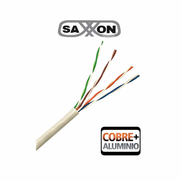 SAXXON OUTP5ECCA305BC - Bobina de Cable UTP Cat5e/ 305 Metros/ CCA/ Color Blanco/ Uso Interior/ Cert ISO9001/ UL 444/ RoSH/ ANSI/ TIA/ EI-568B. SAXXON OUTP5ECCA305BC - Bobina de Cable UTP Cat5e/ 305 Metros/ CCA/ Color Blanco/ Uso Interior/ Cert ISO9001/ UL 444/ RoSH/ ANSI/ TIA/ EI-568B.