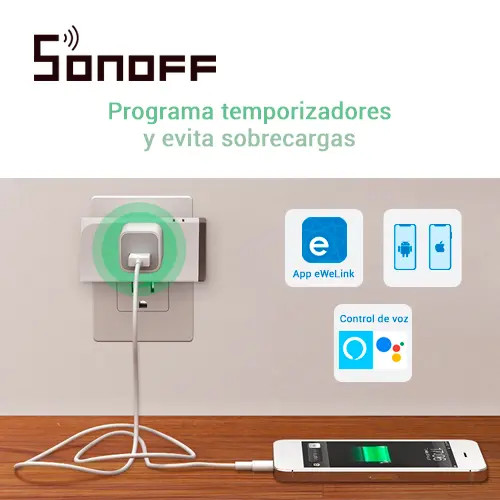 SONOFF S31 US Contacto inteligente WiFi 16A con monitoreo de energía