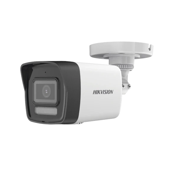 HIKVISION DS-2CE16K0T-LFS [Dual Light + ColorVu] Bala TURBOHD 3K (5 Megapixel) / Lente 2.8 mm / 30 mts IR + 20 mts Luz Blanca / Gran Angular 104.9° / Exterior IP67 / Micrófono Integrado / dWDR / 4 Tecnologías / Metal