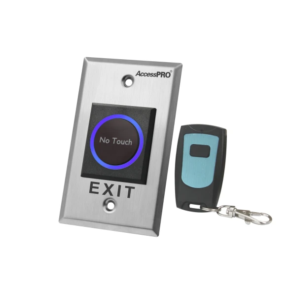 ACCESSPRO ACCESK1LTR Botón de Salida sin Contacto con Control Remoto / Iluminación LED / Distancia de Detección Touch Ajustable