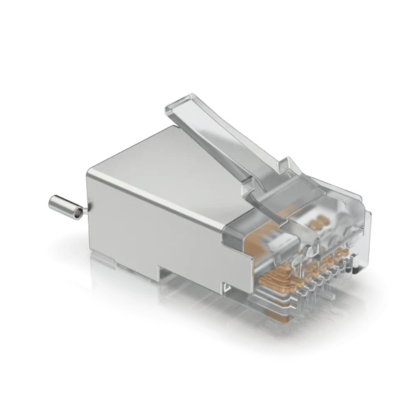 UBIQUITI UISP-CONNECTOR-SHD Paquete de 100 Conectores RJ45 Blindados Diseñados para Cables Ethernet UISP (UISP Cable Pro y Cable Carrier)