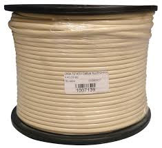 ERSA TE140IV CABLE TELEFONICO 4 HILOS, cable plano de 4 hilos diseñado para instalaciones de interior en color beige (marfil)
