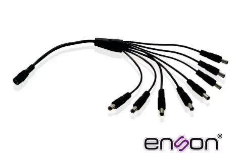 ENSON ENS-DC18 DISTRIBUIDOR TIPO PULPO DE 1 A 8 CANALES IDEAL PARA ALIMENTACION DE CAMARAS DE CCTV