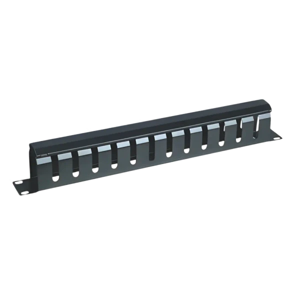 LINKEDPRO LPCM-04 Organizador de Cables Horizontal de 1U para Rack de 19" con Cubierta Metálica
