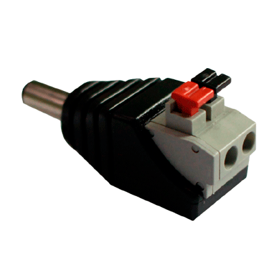 SAXXON PSUBR16H Adaptadores Macho tipo Jack Polarizado de 12 Vcc/ Terminales de Presión/ Fácil Instalación.