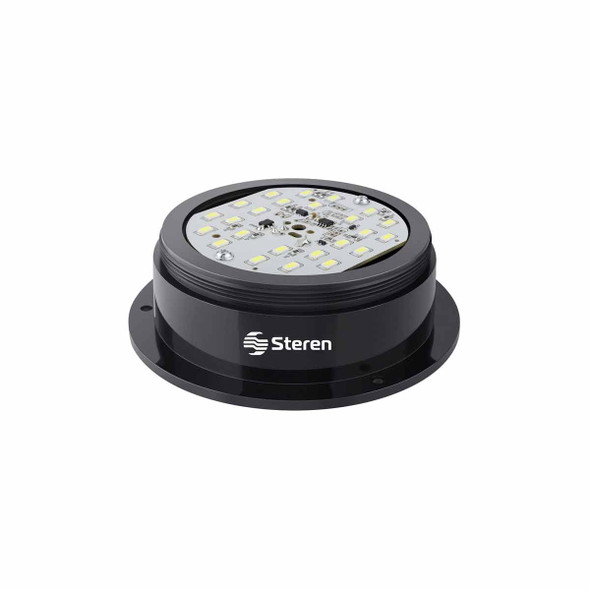 STEREN EST-100AM ESTROBO PARA ALARMAS, 12-24V,Utiliza esta luz estroboscópica como alarma visual ,en sistemas de seguridad de casa u oficinas, en vehículos de transporte o equipo de carga, Ámbar.