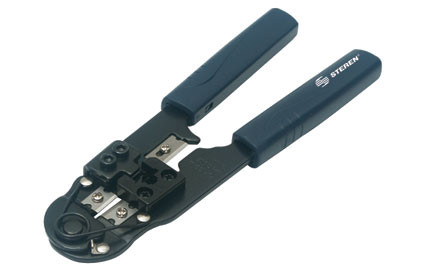 STEREN HER-358 PINZA TELEFONICA 8PIN RJ-45 Negro/Azul