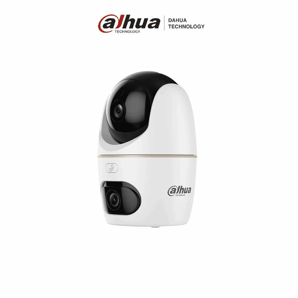 DAHUA HPT1339DD-STW-3E2-IL - Cámara IP PT Dual de 6 Megapixeles/ Hero/ 2 Lentes de 2k/ 30 IR y Luz Visible/ Boton de Llamada/ Audio 2 vías/ Deteccion de Humanos y Mascotas/ Disuación activa/ AutoTracking/ Ranura MicroSD