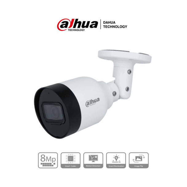 DAHUA IPC-HFW1830S-S6 - Camara IP Bullet 4k/ 8 Megapíxeles/ Lente de 2.8 mm/ 105 Grados de Apertura/ Micrófono Integrado/ H.265/ IR de 30 Metros/ IP67/ PoE/ DWDR/ DAHUA IPC-HFW1830S-S6 - Camara IP Bullet 4k/ 8 Megapíxeles/ Lente de 2.8 mm/ 105 Grados de Apertura/ Micrófono Integrado/ H.265/ IR de 30 Metros/ IP67/ PoE/ DWDR/