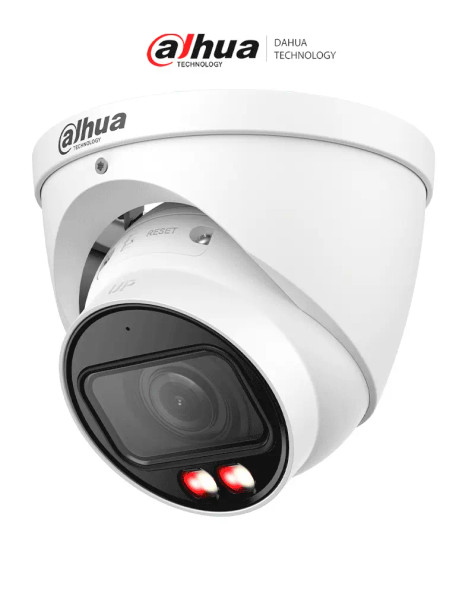DAHUA IPC-HDW2549T-ZS-IL - Cámara IP Domo de 5MP con Lente Motorizado de 2.7 a 13.5, Full Color con Lluminador Dual Inteligente de 40 Metros, WizSense, Micrófono integrado, IP67, WDR, PoE, Ranura para MicroSD