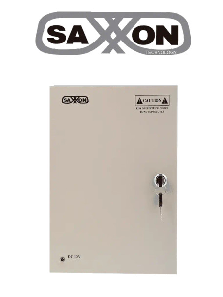 SAXXON SX20A9CH - Fuente de Poder Profesional 12 VCD / 20 Amperes / 9 Canales / 2.2 Amperes por Canal / Protección contra Sobrecargas / Led Indicador de Funcionamiento