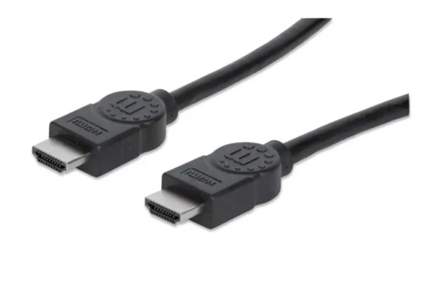 MANHATTAN 306133 Cable HDMI de Alta Velocidad / 4K@30Hz, 3D, HDMI Macho a HDMI Macho, Blindado, Negro, 5 m (16.5 ft.)