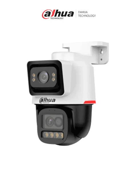 DAHUA DH-IPC-PTS2449C-4E3Z-S-PV-PRO Cámara PT varifocal WizColor de 4 MP + 2 MP/6x de Zoom Hibrido/Protección perimetral /Audio Bidireccional/Disuasión activa/Tour/Auto Tracking/Luz cálida 30m-PT 50m/Lente fija:112°/Lente PT:81.5°/SMD3.0/PoE