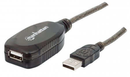 MANHATTAN 151573 CABLE DE EXTENSION ACTIVA USB-A Macho - USB-A Hembra, 10 Metros de alta velocidad.