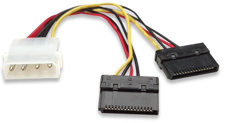 MANHATTAN 349369 CABLE DE CORRIENTE SATA EN Y 15-pin Macho - Molex (4-pin) Macho, 15cm.