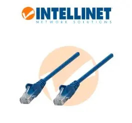 INTELLINET 342568 PATCH CORD / Cable de red, Cat6, UTP RJ45 Macho / RJ45 Macho, 0.5 m / Azul Blindaje de cable: U/UTP (UTP) conector 1 y 2: RJ-45