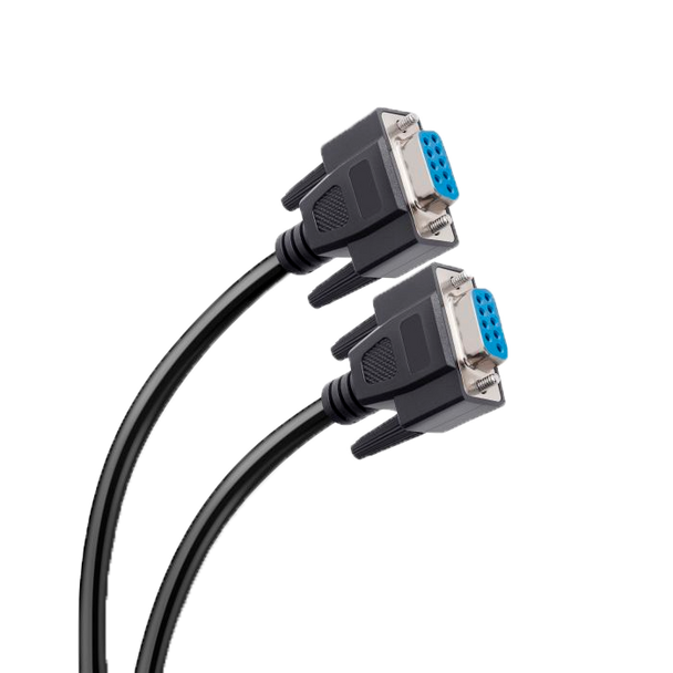 STEREN 506-040 CABLE SERIAL NULL JACK A JACK DB9 Rs232 MODEM, Se utiliza principalmente para la transferencia de archivos y mide 3 Metros, Negro.