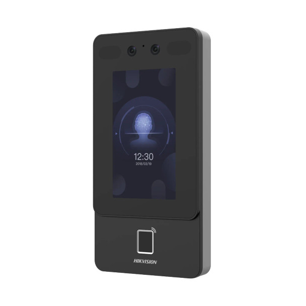 HIKVISION DS-K1T342EFWX-E1 Terminal Min Moe PoE & WiFi de Reconocimiento Facial y Huella con Lector PROX EM / Exterior IP65 / Hasta 1.5 mts en Lectura de Rostro
