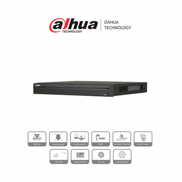 DAHUA DHI-NVR5216-8P-4KS2 - NVR de 16 Canales 4k/ H.265+/ Rendimiento de 320 Mbps