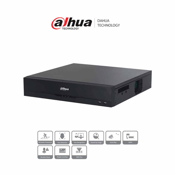 DAHUA DHI-NVR5816-EI NVR IP WizSense de 16 canales 2MP/ 2U 8HDD/ AcuPick/ H.265+/ 384 Mbps/ Admite Raid0/1/5/6/10/ Face Detection/ Face Recognition/ Protección Perimetral/ SMD plus/ Soporta IA por cámara