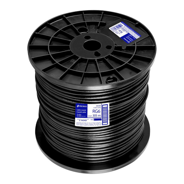 BOBINA 305M CABCO-6300 CABLE COAXIAL RG 6 (1010819) precio por metro ideal para conexiones de video TV antena.