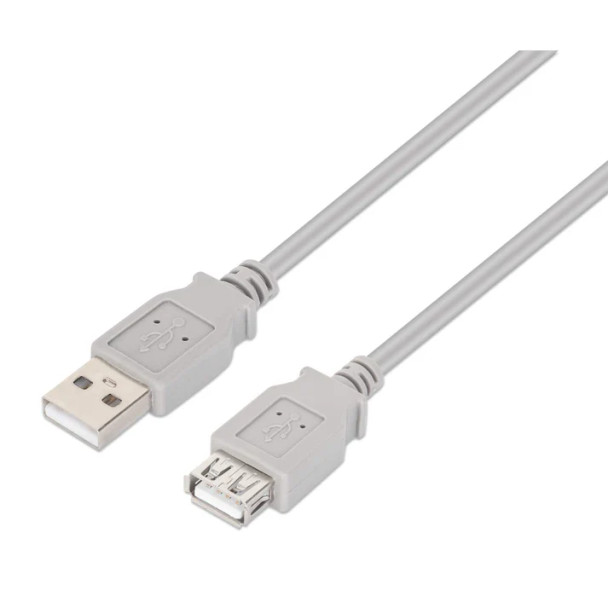 MANHATTAN 165211 - Cable de Extensión USB Macho a USB Hembra/ 1.8 Metros/ Velocidad Máxima de Hasta 12 Mbps/ UL 2725/ USB 1.1/ 