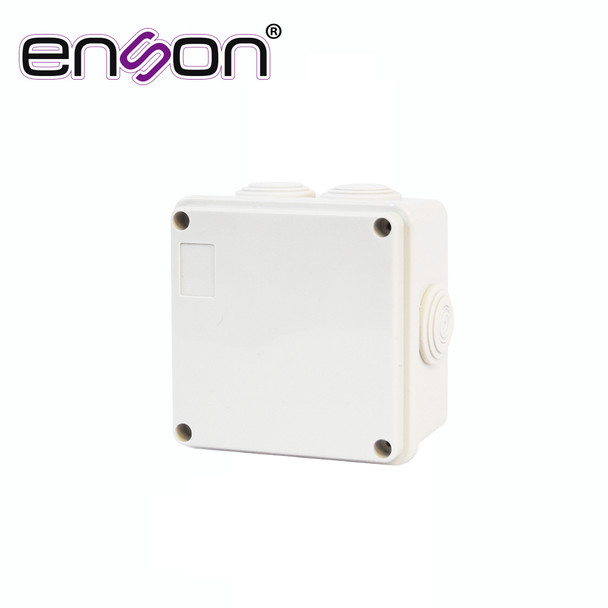 ENSON ENS-PCB1010 CAJA DE REGISTRO 100X100X50 MM CON SELLO DE GOMA GRADO DE PROTECCIÓN IP66 MULTIPLES CONEXIONES A TUBERIA DE 1 PULGADA
