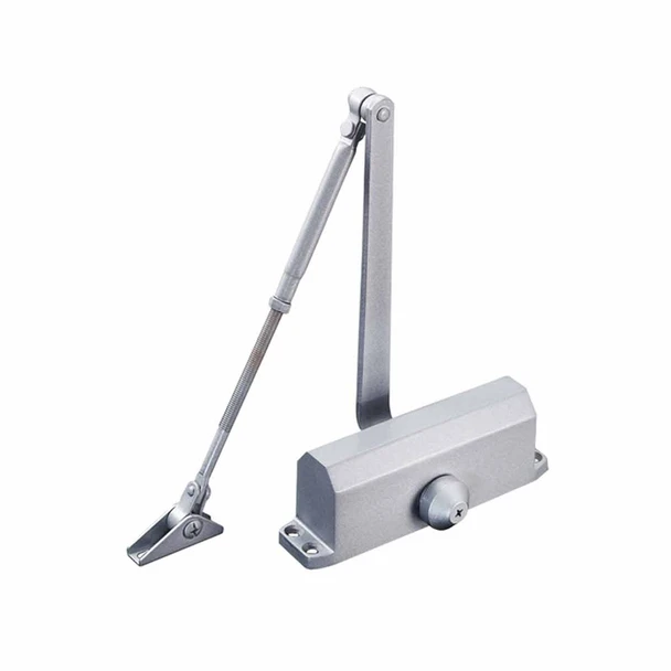 ACCESSPRO ACCESSDC Cierrapuertas para puertas de 40-65, Ajuste de cierre en velocidad 1: 180-15 Velocidad 2 ajustable: 15-0 para precisión Soporta ancho de puerta máximo 950 mm Prueba de durabilidad por 1,000,000 ciclos.