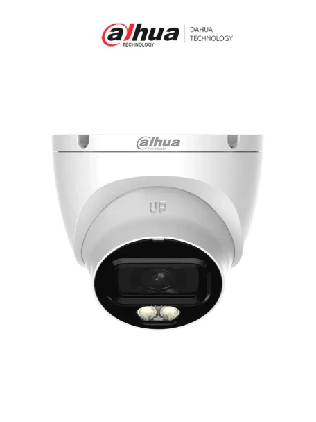 DAHUA DH-HAC-HDW1209TLQN-A-LED-0280B-S3 -Cámara Domo Full Color de 2 MP con lente de 2.8mm y ángulo de 103° Micrófono integrado, iluminación de 30 m, tecnología Starlight y DWDR. Resistente con IP67