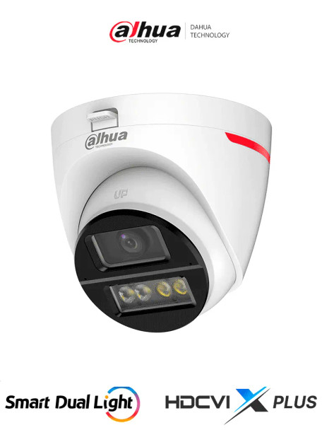 DAHUA DH-HAC-HDW1249XN-IL-A-PRO - Cámara Domo HDCVI 2MP WizColor/ HDCVI X PLUS/ Imagen 24 Horas a Color/ Corrección de Distorsión de Imagen mediante IA