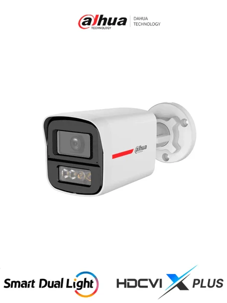 DAHUA DH-HAC-HFW1249XN-A-PRO - Cámara Bala HDCVI 2MP WizColor/ HDCVI X PLUS/ Video 24 Horas a Color/ Corrección de Distorsión de Imagen mediante IA/ Iluminador Inteligente/ Hasta 50m de Dist de Ilumin/ Doble Mic Incorp/ Campo de Visión de Hasta 101°