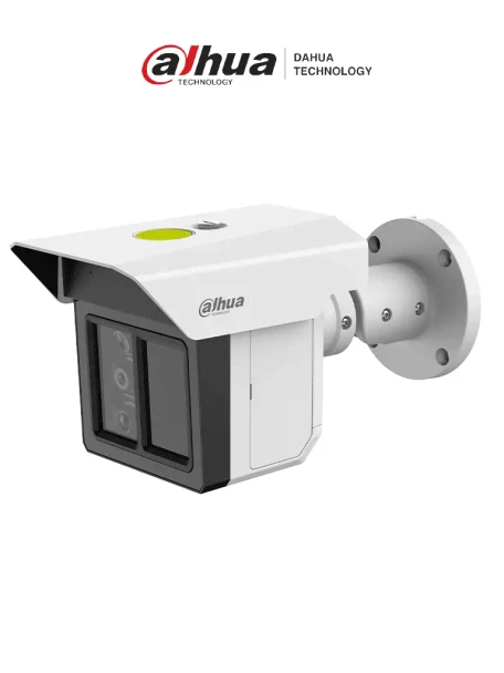 DAHUA DH-IPC-MFW5241T2-E3-ASE - Cámara de seguridad de triple lente de 2MP de resolución, ideal para protección perimetral de largo alcance. Ofrece detección de humanos y vehículos a 100m, visión IR de 100m, tecnología ePoE, y resistencia IP67/IK10