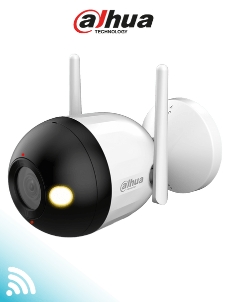 DAHUA F2CN-PV-036B - Cámara IP Bullet WiFi de 2 Megapíxeles lente 3.6/Full Color + Iluminación Dual Intelingente/ Disuasión Activa/ Audio 2 Vías/ Microfono y Altavoz Integrados/ 30 Metros de Iluminación/ IA/ IP67/