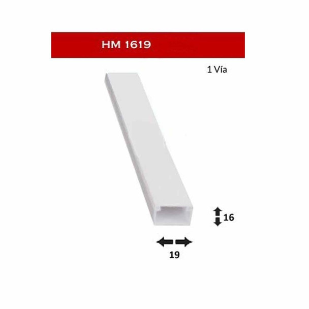 HM HM1619-2 CANALETA PVC 16X19MM 2M