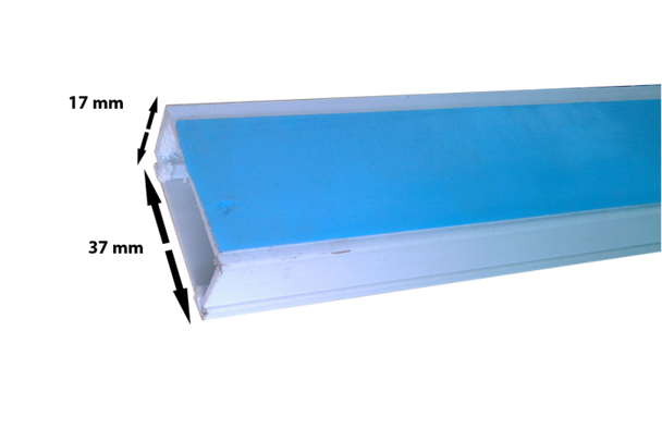 HM HM1737-2A CANALETA PVC 17X37 2M ADHEs,CANALETA PVC / BCA / 17X37MM / 2MTS / S/DIV / ADHERIBLE.