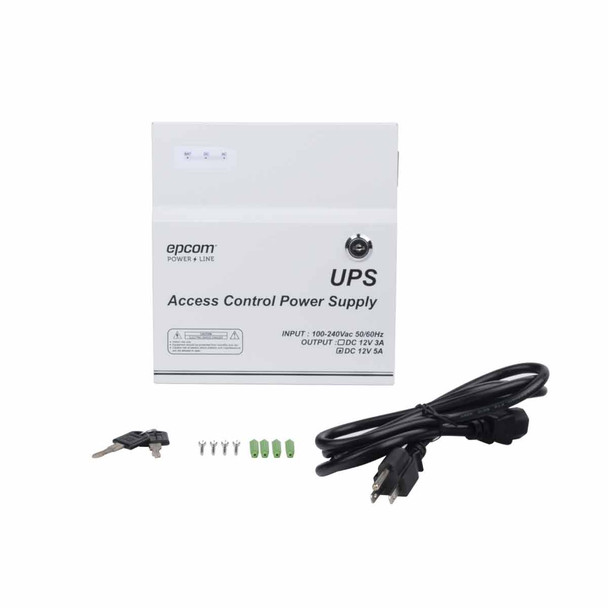 EPCOM PL12DC3ABK FUENTE DE ALIMENTACION PROFESIONAL CON CAPACIDAD DE BATERIA DE RESPALDO, REQUIERE BATERIA, 12 V CC a 3 A, 1 SALIDA CON TEMPORIZADOR INTEGRADO; VOLTAJE DE ENTRADA: 96-264 VCA