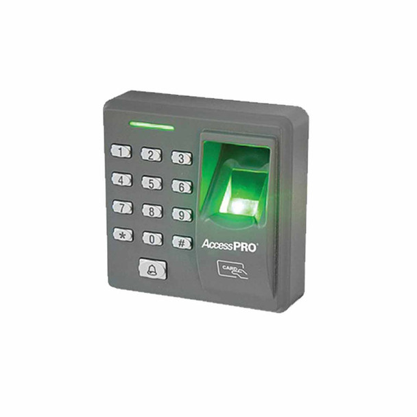 Lector de huella y proximidad con teclado autónomo, 500 huellas/500 tarjetas/8 passwords,capacidad para 500 huellas y 500 tarjetas,Salida relevador NC/NO/COM (12V, 1A).