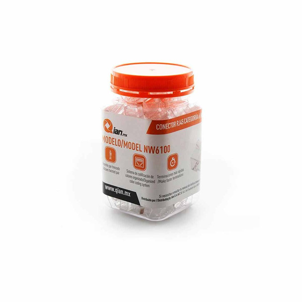NW6100 BOTE DE PLUG CAT6 RJ45 100PZ