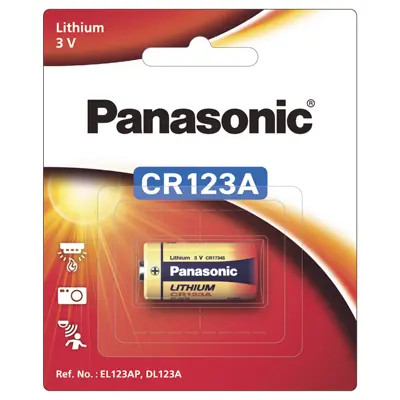 PANASONIC CR123APA/1B Batería de litio 3V 1550 mAh alta duración