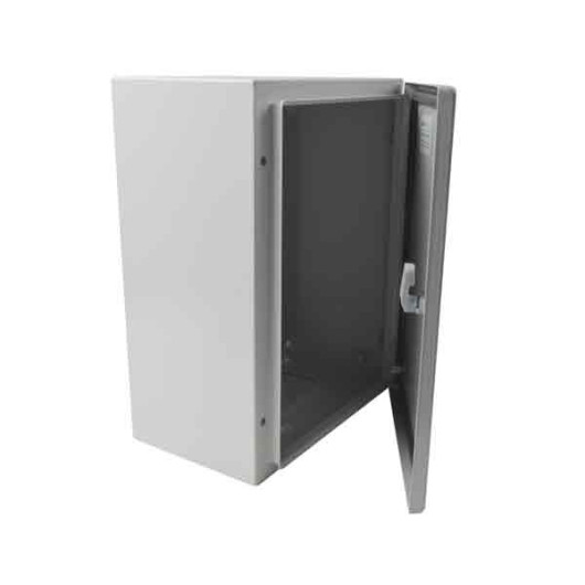 PRECISION PST-3040-20A GABINETE ACERO IP66 Uso en Intemperie (300 x 400 x 200 mm) con Placa Trasera Interior de Metal y Compuerta Inferior Atornillable (Incluye Chapa y Llave T).