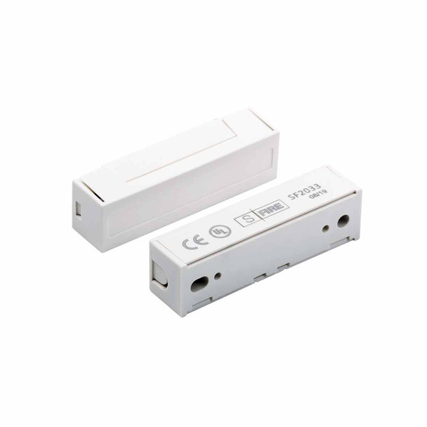 S-FIRE SF-2033 CONTACTO MAGNETICO DE APERTURA, Para puertas y ventanas color blanco / GAP: 30mm. 