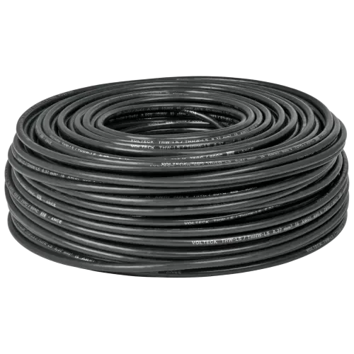 VOLTECK CAB-12N CABLE THHW-LS 12 AWG,CABLE THHW-LS/12 AWG/COLOR NEGRO/ROLLO 100M/ELECTRICO/LUZ 